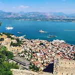 Vacation Home, Two Levels Of Comfort With Beautiful Large Private Terrace And Breathtaking Views Of The Palamidi Castle Fortress * Nauplia